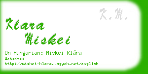 klara miskei business card